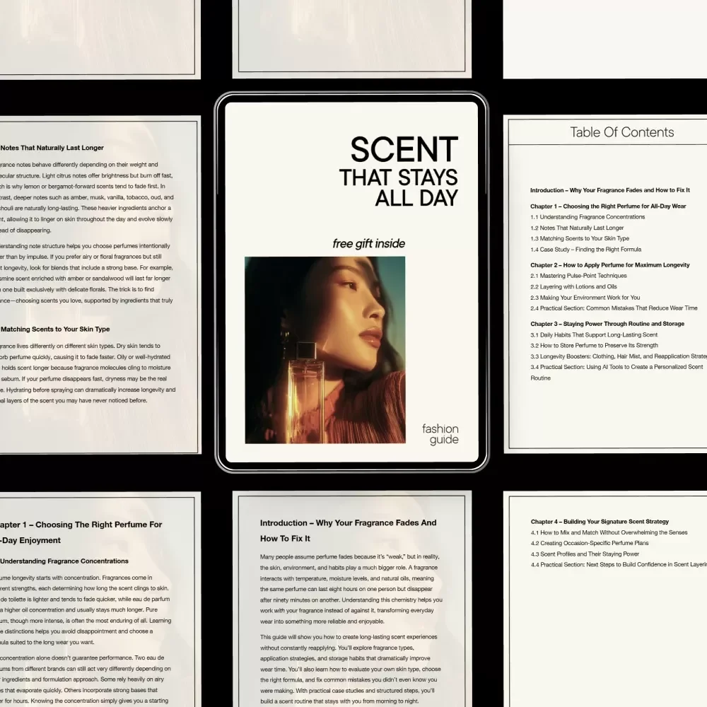 Scent That Stays All Day – Long-Lasting Perfume Guide, Fragrance Longevity eBook, How to Make Your Scent Last, Signature Scent Strategy Digital Download