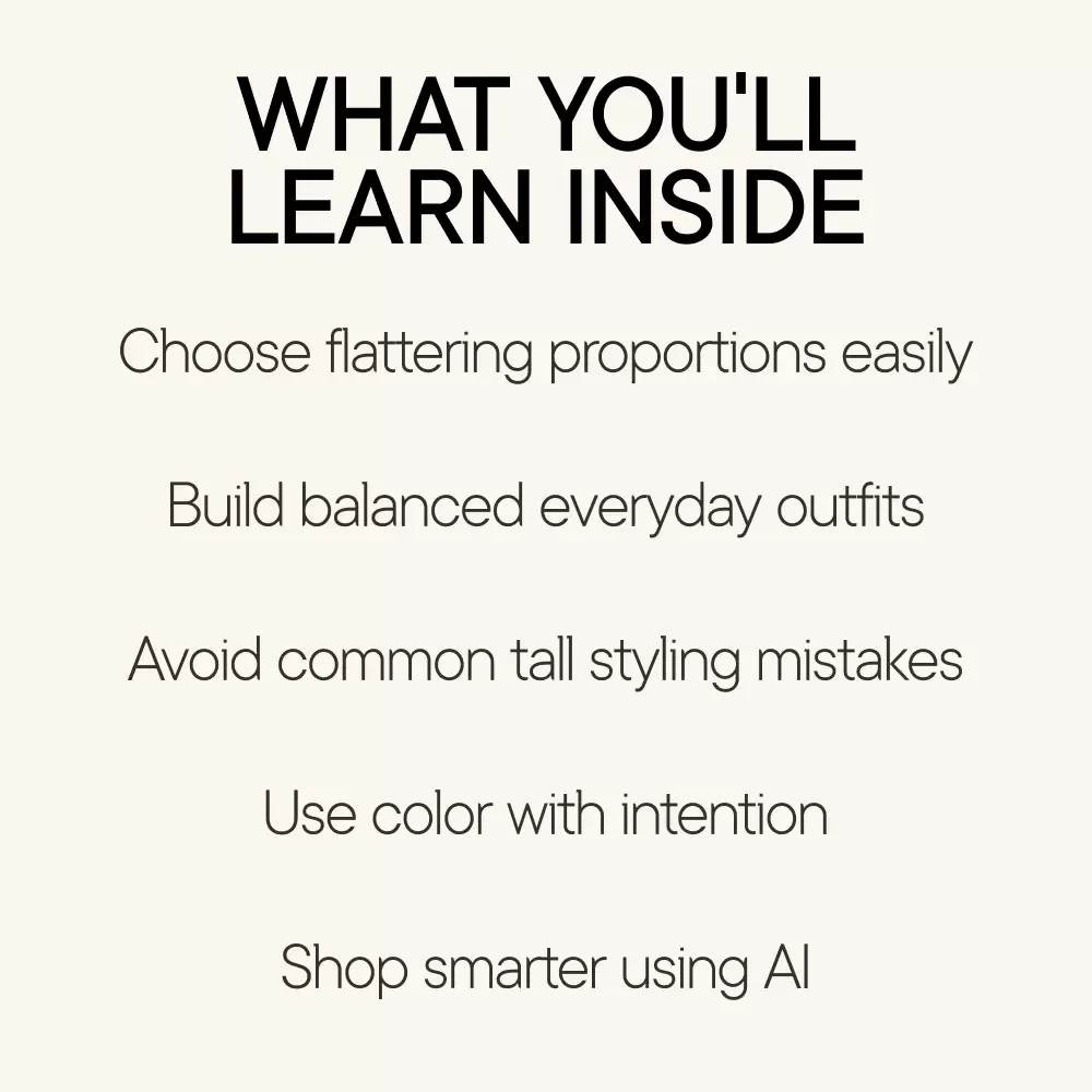 Height Meets Style: Tips for Tall Women | Ultimate Ebook with Tall Women Fashion Tips, Wardrobe Essentials, AI Styling Guide & Confidence-Boosting Looks