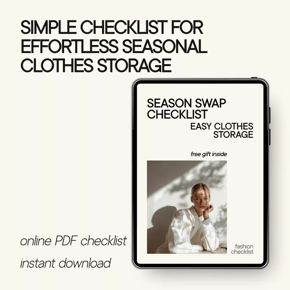 Season Swap Checklist: Easy Clothes Storage | Seasonal Wardrobe Organization Guide, Closet Declutter Planner, Digital Download