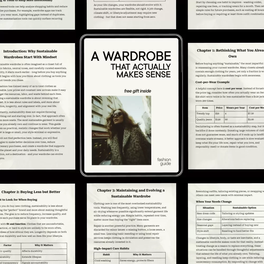 A Wardrobe That Actually Makes Sense – A Practical Guide on How to Build a Sustainable Wardrobe Without Overbuying