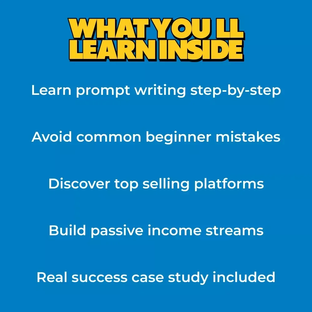 Your Guide to Creating and Selling AI Prompts – Digital Download eBook for AI Prompt Crafting, Selling Strategies & Passive Income