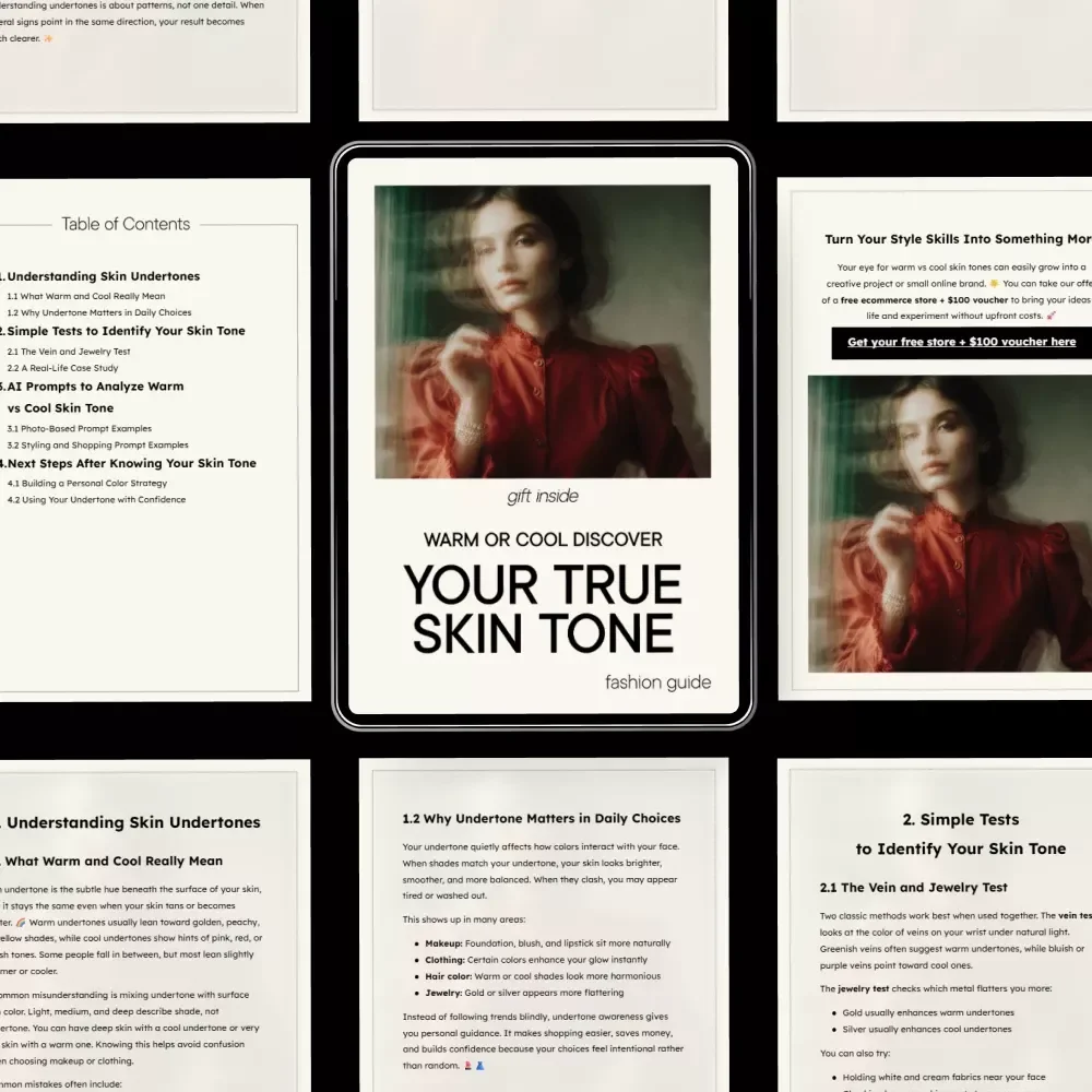 Warm or Cool Discover Your True Skin Tone – Easy Guide to Finding Your Undertone, Warm vs Cool Skin Tone Test, Personal Color & Styling Guide