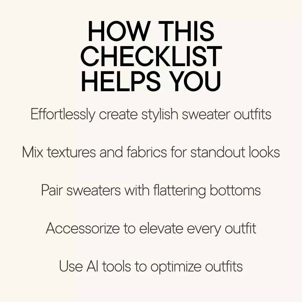 Chic Ways to Wear Your Sweater: A Stylish Guide to Elevating Your Sweater Outfits