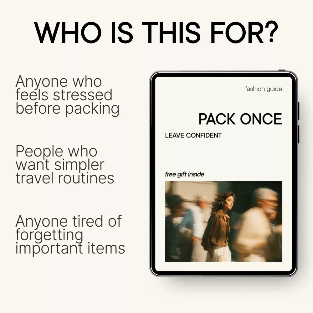 Pack Once Leave Confident – Smart Packing Guide, Travel Checklist & Digital eBook for Stress-Free Trips