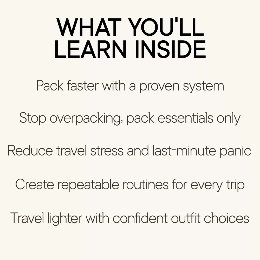 Pack Once Leave Confident – Smart Packing Guide, Travel Checklist & Digital eBook for Stress-Free Trips