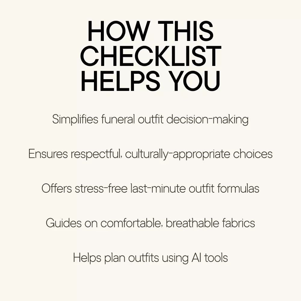 Dressing Respectfully for a Funeral: Essential Checklist for What to Wear to a Funeral