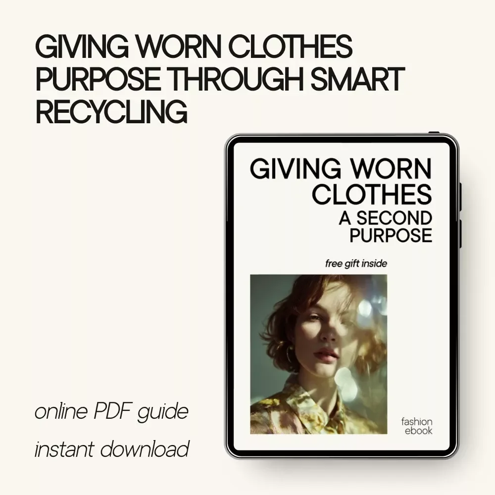 Giving Worn Clothes a Second Purpose – Eco-Friendly eBook Guide on how to recycle old clothes that can't be donated | Sustainable Living Digital Download