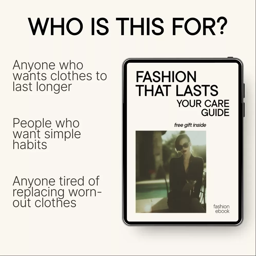 Fashion That Lasts: Your Care Guide – Sustainable Clothing Care eBook, Wardrobe Maintenance Checklist, Laundry & Fabric Care Digital Download