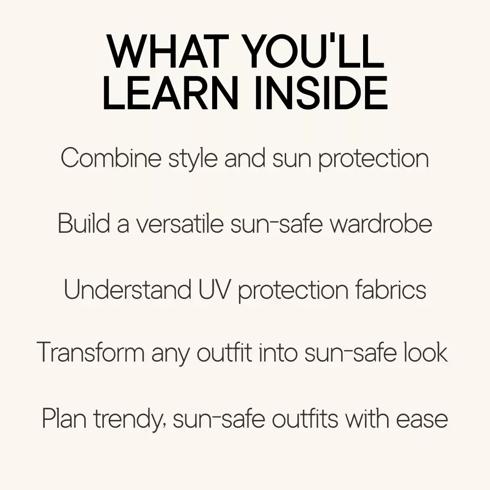 Stylish Sun Protection for Every Outfit | Digital Guide on Sun Protective Clothing, UPF Fabrics, Chic Sun-Safe Fashion & Accessories | Instant Download eBook