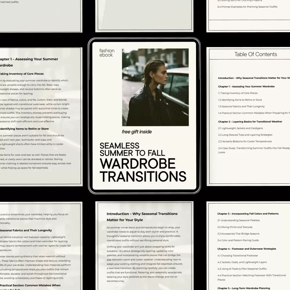 Seamless Summer to Fall Wardrobe Transitions: Digital Guide for Effortless Seasonal Style Shifts