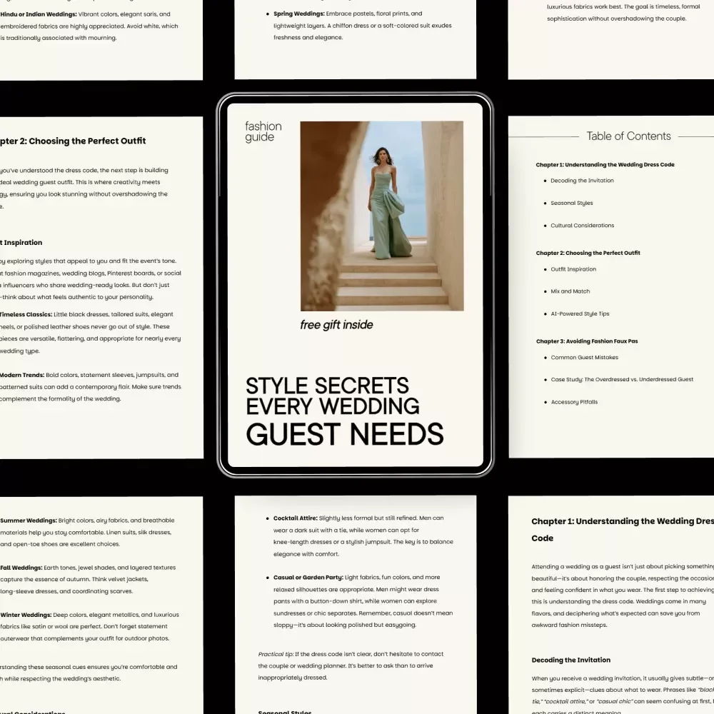 Style Secrets Every Wedding Guest Needs – Wedding Guest Style Guide, Wedding Dress Code eBook, Digital Download Outfit Checklist