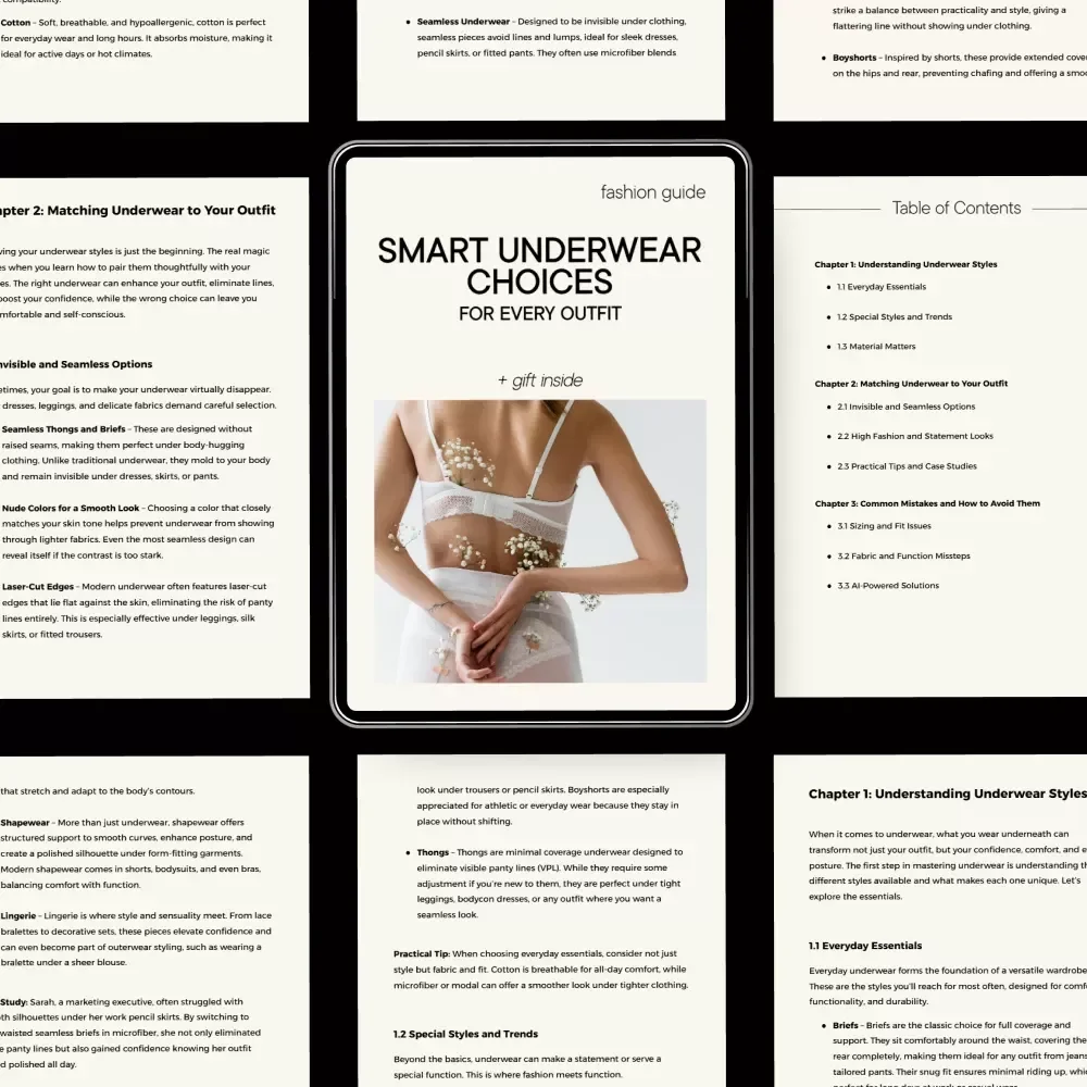 Smart Underwear Choices for Every Outfit – Digital Style Guide, Underwear Styling eBook, Seamless & Confident Outfit Solutions