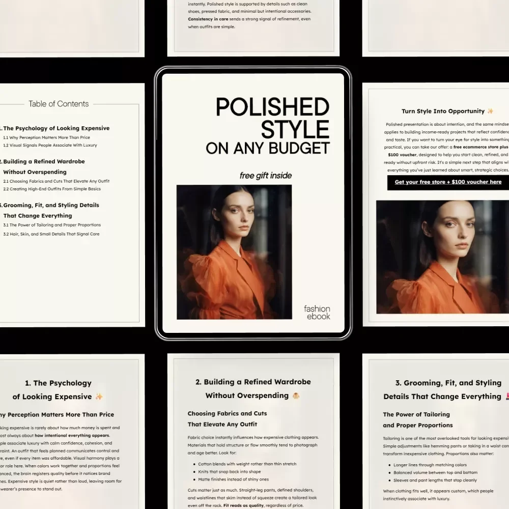 Polished Style on Any Budget – How to Look Expensive on a Budget Ebook | Timeless Wardrobe, Smart Styling & Luxury Look Guide