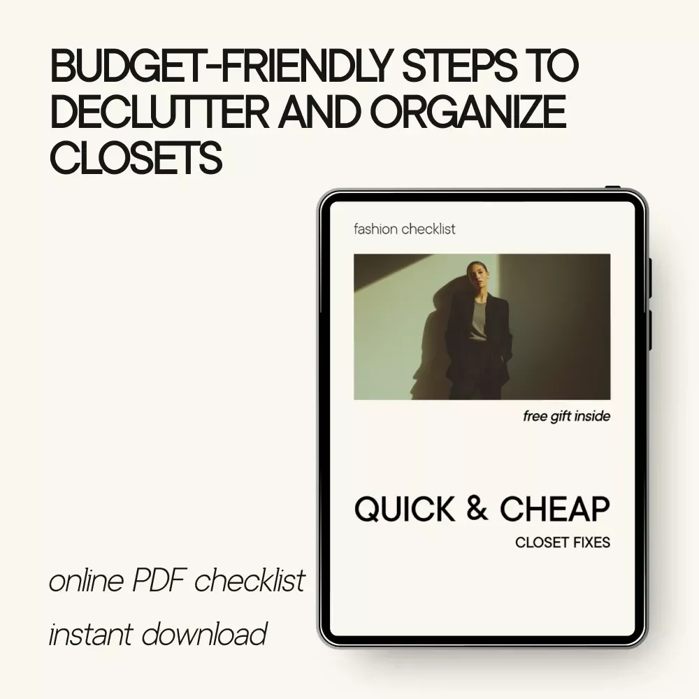 Quick & Cheap Closet Fixes | Budget Closet Organization Checklist | Declutter & Maximize Space Digital Download