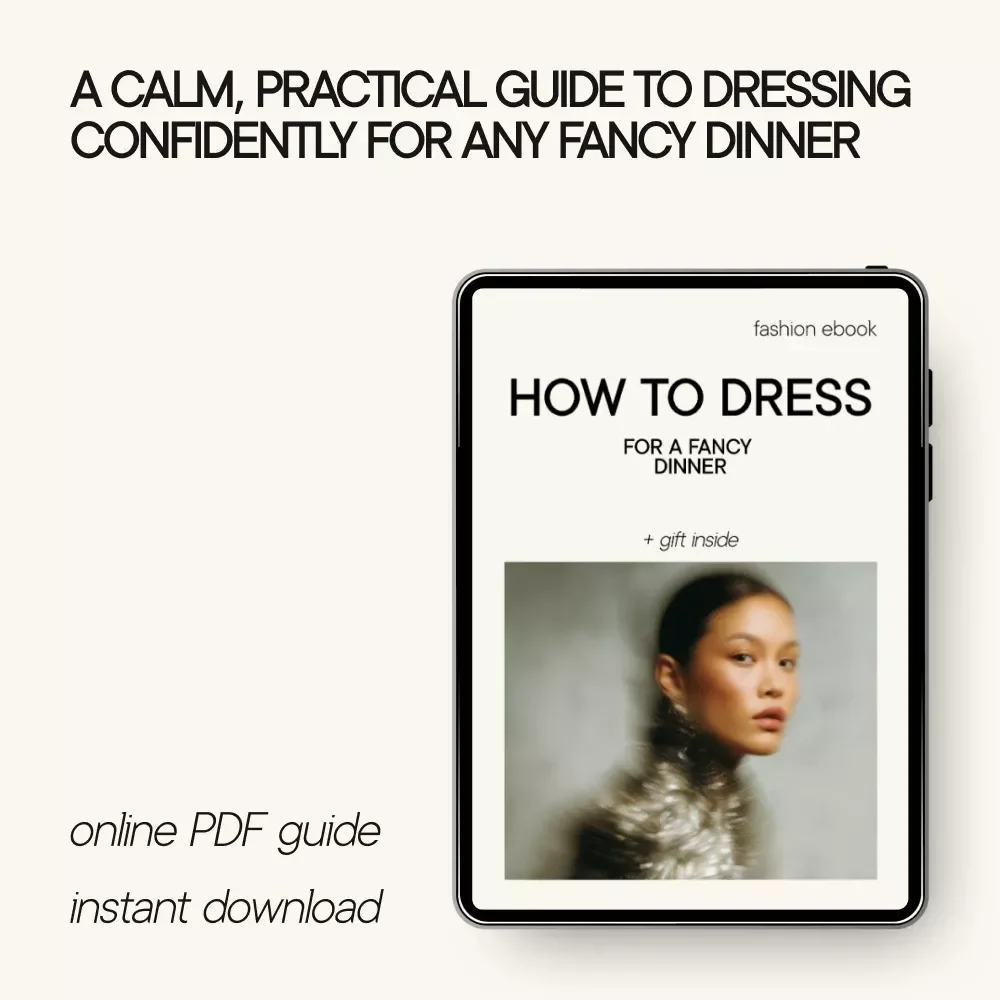 How to Dress for a Fancy Dinner Ebook | Elegant Outfit Guide for Formal Events | How to Dress for a Fancy Dinner with Confidence