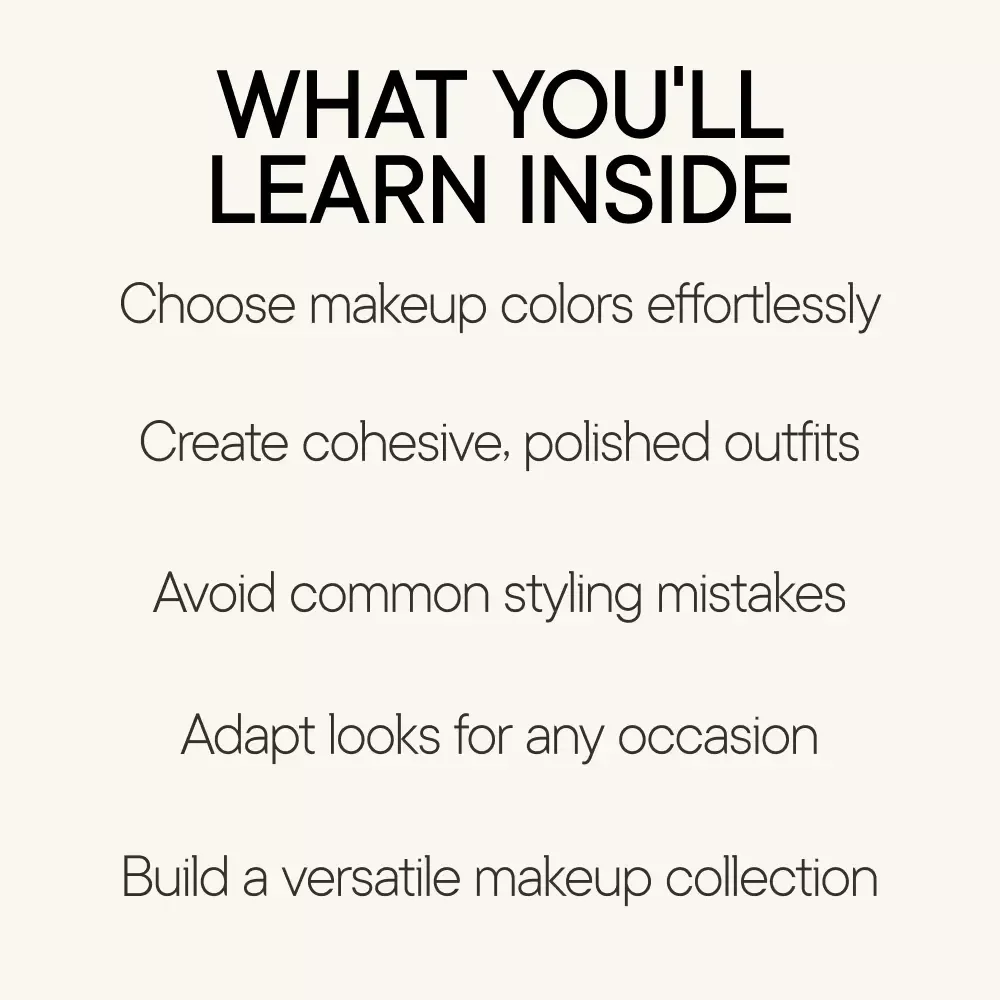 The Art of Matching Makeup and Clothing – Digital Makeup Guide, Color Harmony Beauty eBook, Outfit Coordination Checklist