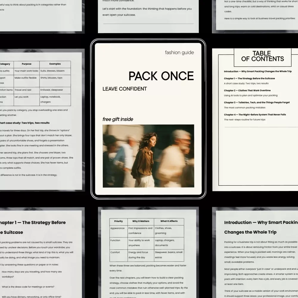 Pack Once Leave Confident – Smart Packing Guide, Travel Checklist & Digital eBook for Stress-Free Trips
