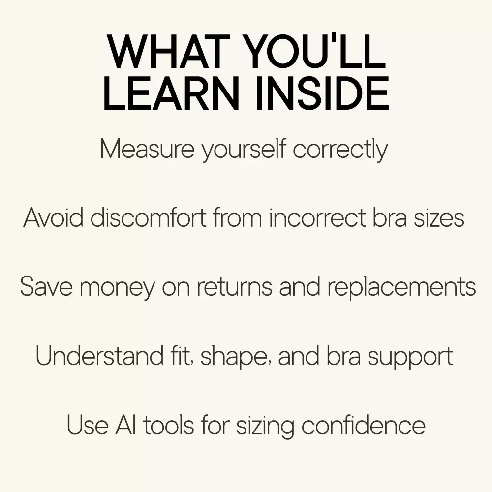Find Your True Bra Size at Home – Digital Bra Size Guide, At-Home Measuring Checklist, Fit Correction eBook for Women, Instant Download