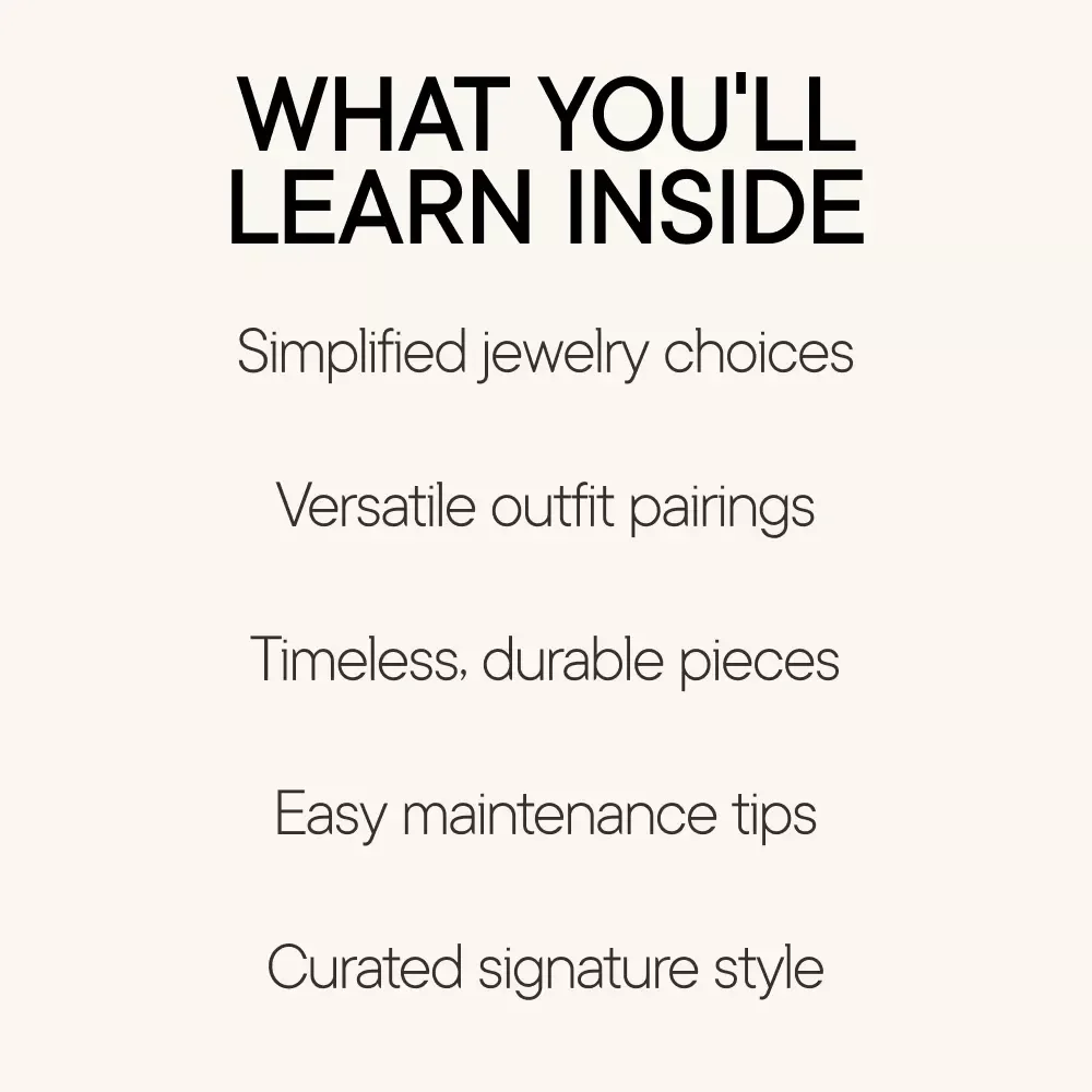 Less Pieces More Presence: A Modern Guide to Minimalist Jewelry for Men | Timeless Style, Fewer Accessories, Stronger Impact (Ebook Download)