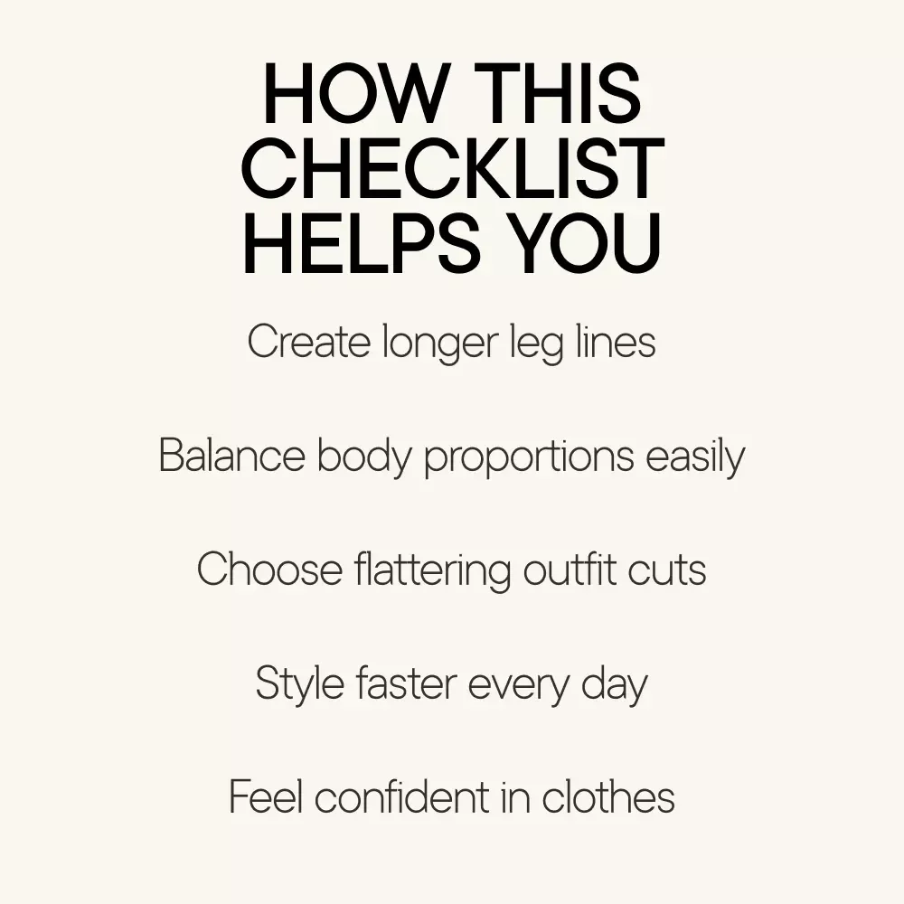 The “Instant Height Upgrade” Checklist | How to Look Taller With Clothing | Digital Style Checklist Download