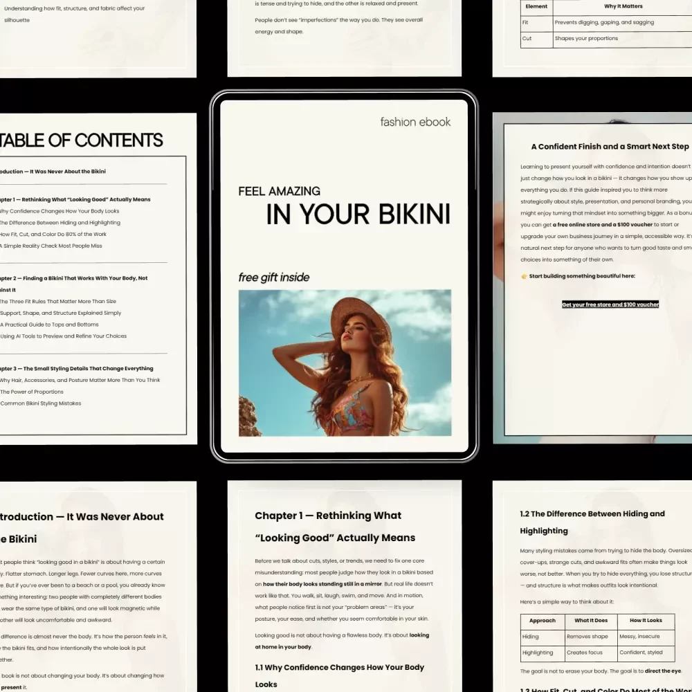 Feel Amazing in Your Bikini | Confidence-First eBook Guide on how to look good in a bikini | Style, Fit & Mindset Digital Download