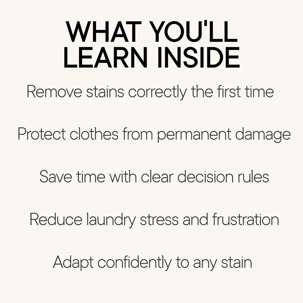 How to Outsmart Stains for Good – Smart Stain Removal Guide, Laundry Care eBook, Easy Fabric Cleaning Checklist, Digital Download
