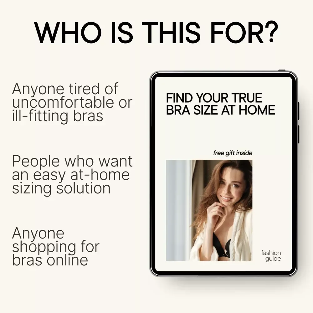 Find Your True Bra Size at Home – Digital Bra Size Guide, At-Home Measuring Checklist, Fit Correction eBook for Women, Instant Download