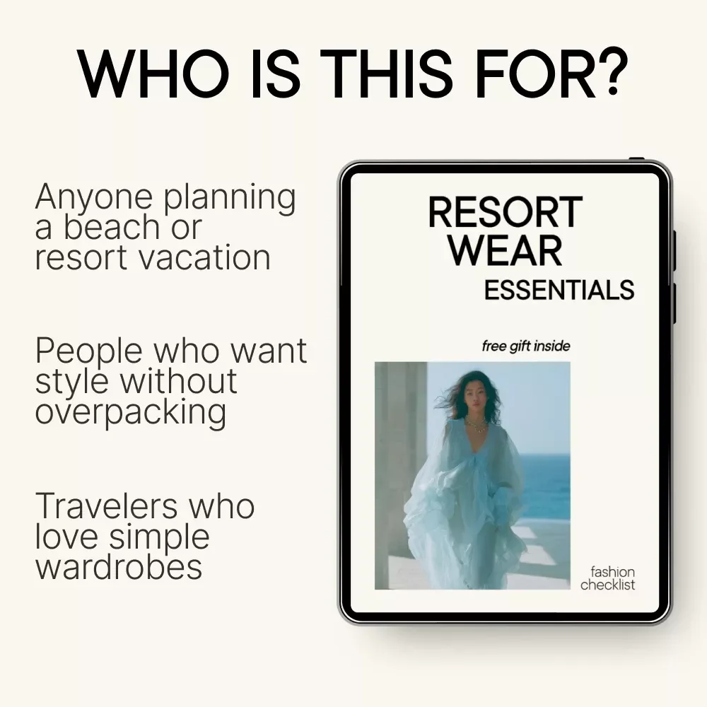 Resort Wear Essentials Checklist – Ultimate Resort Packing Checklist, Capsule Wardrobe Guide, Beach Vacation Outfit Planner, Digital Download