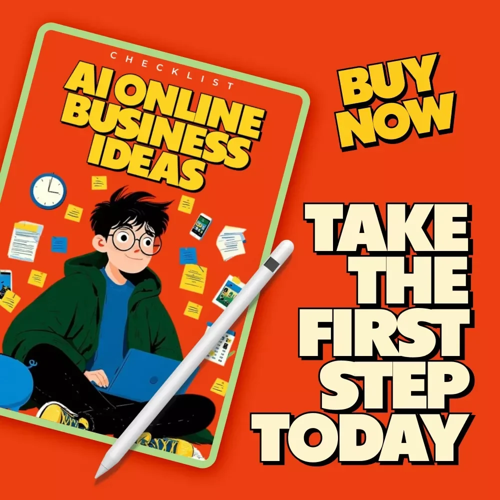 AI Online Business Ideas Checklist | Digital Download Guide for AI Side Hustles, Online Income & AI-Powered Business Planning