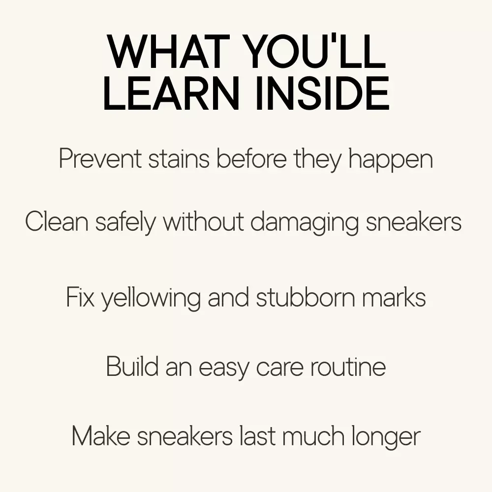 How to Keep White Sneakers Looking New – The Complete White Sneaker Care Guide, Cleaning Routine, Protection Tips & Stain Removal Checklist (Digital Download)