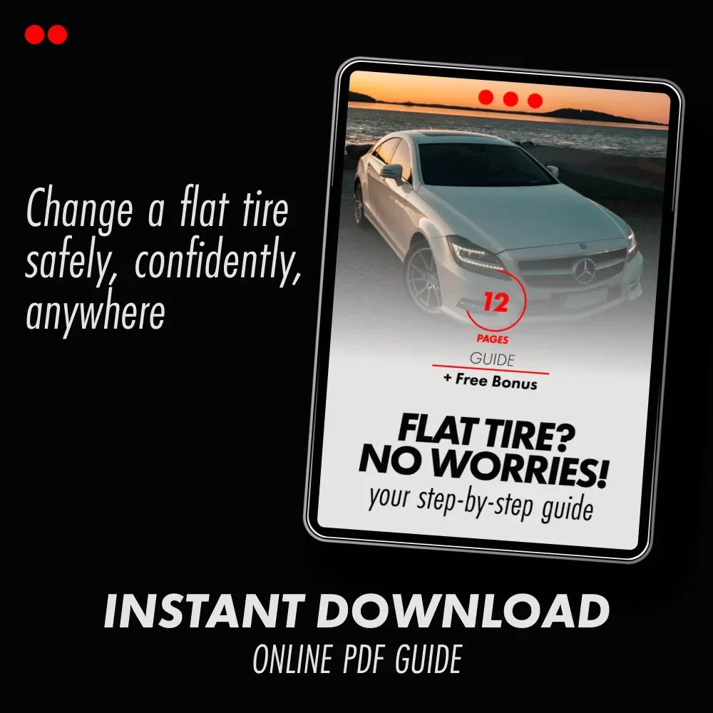 Flat Tire? No Worries! Your Step-by-Step Guide – Easy Change a Tire Digital Guide, Beginner-Friendly Car Emergency eBook, Printable Checklist, Roadside Safety Download