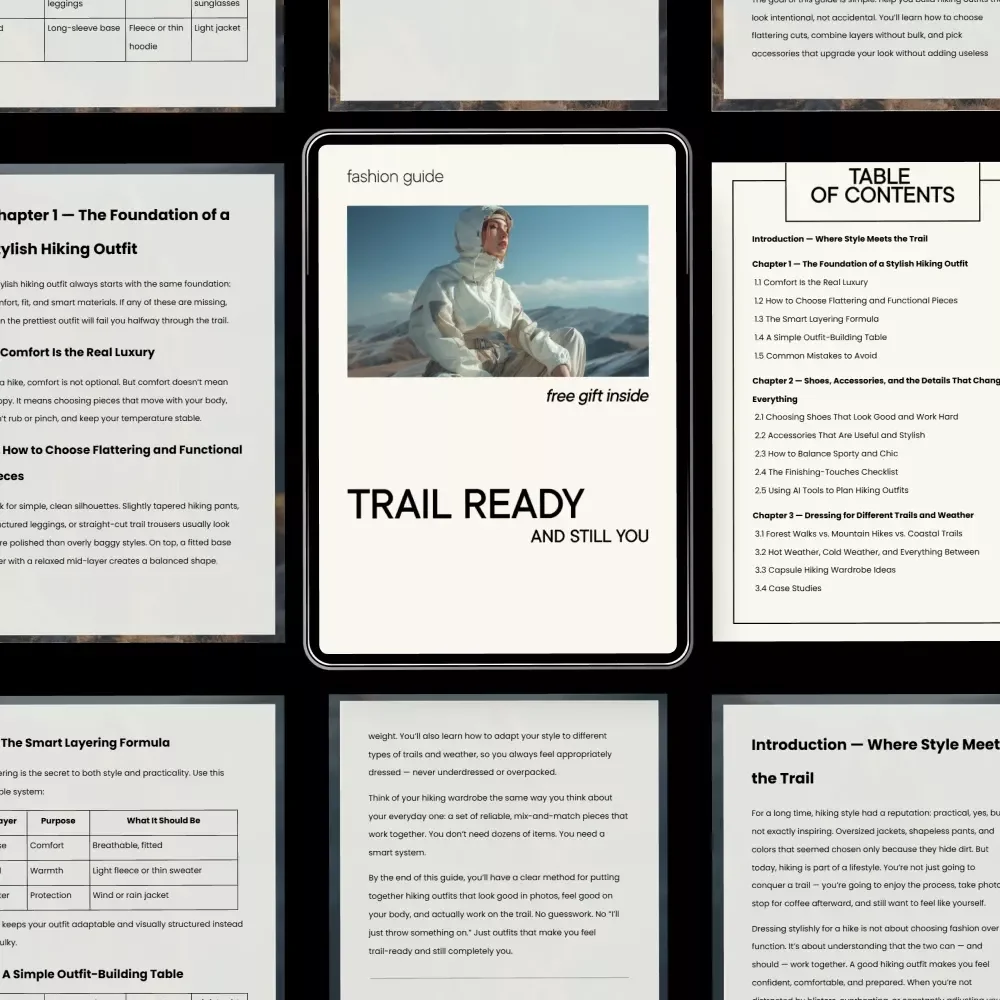 Trail Ready and Still You | Stylish Hiking Outfit Guide, Trail Style eBook, Hiking Capsule Wardrobe & Outfit Planning Checklist