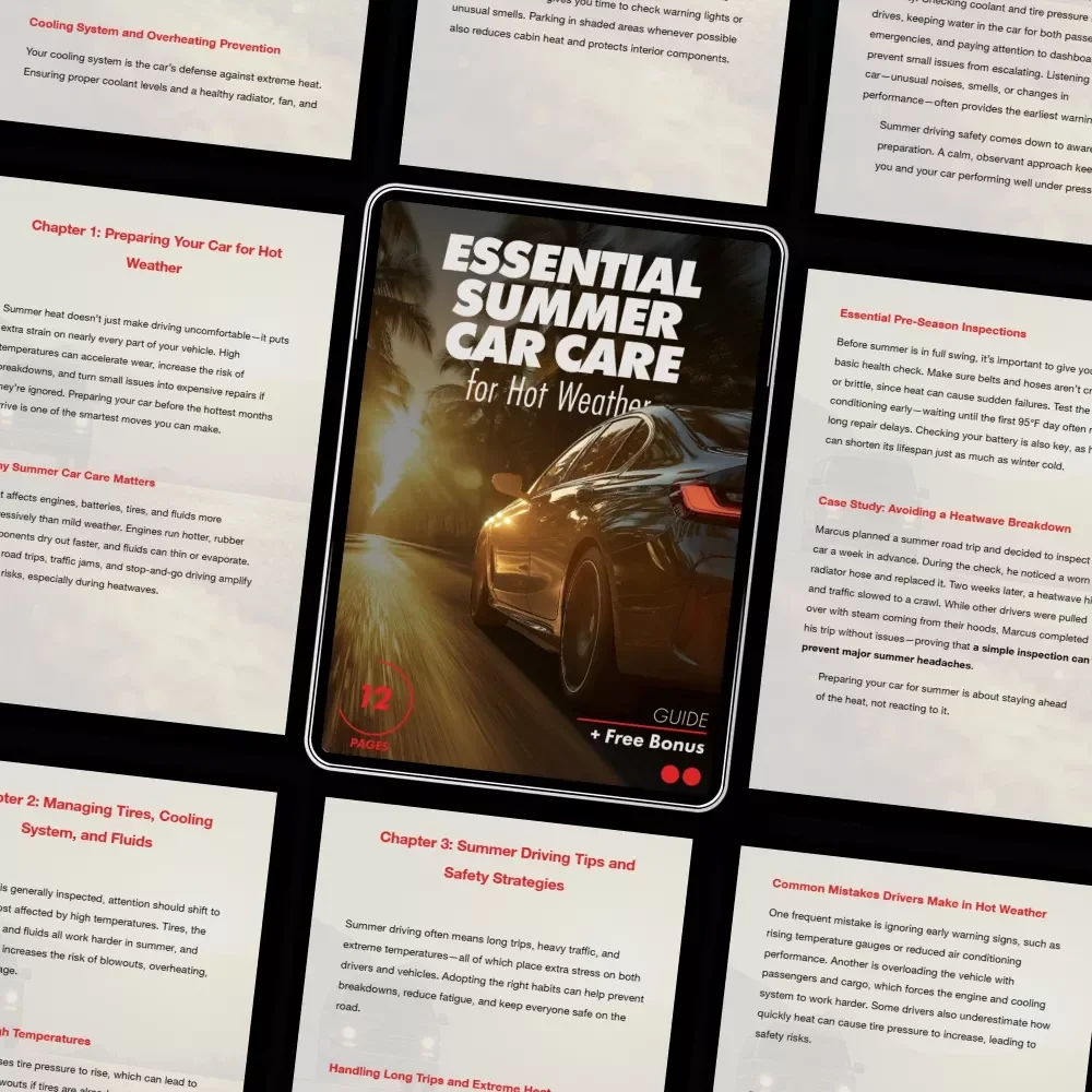 Essential Summer Car Care for Hot Weather – Digital Guide | Smart Maintenance Checklist & Safety Tips for Summer Car Care for Hot Weather