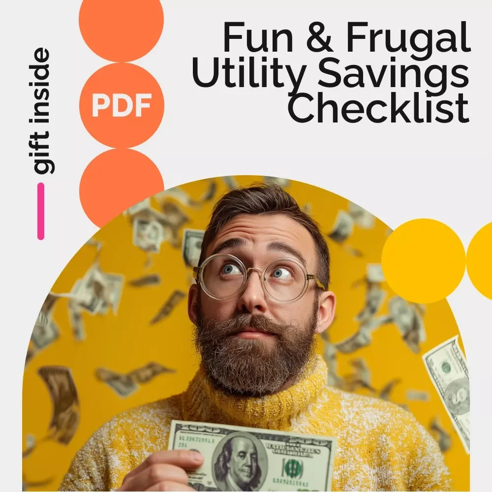 Fun & Frugal Utility Savings Checklist | Printable Energy-Saving Guide, Budget Planner, Home Utility Reduction, Money-Saving eBook for Families & Households