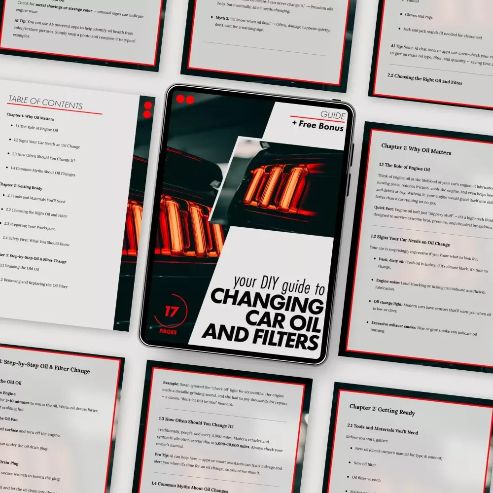 Your DIY Guide to Changing Car Oil and Filters: A Step-by-Step eBook for Car Maintenance Enthusiasts