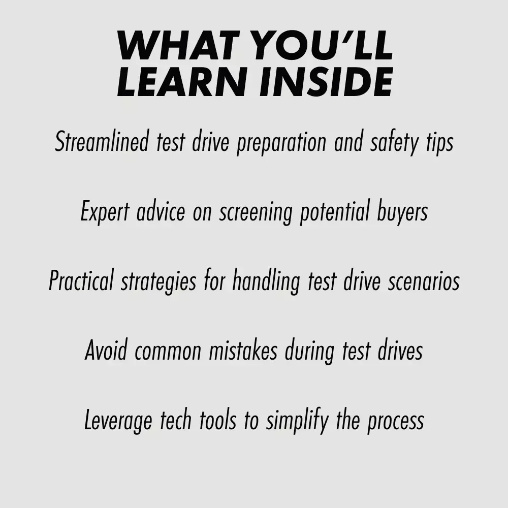Mastering Test Drives When Selling Your Car Privately: The Ultimate Guide to Handling Test Drives with Confidence