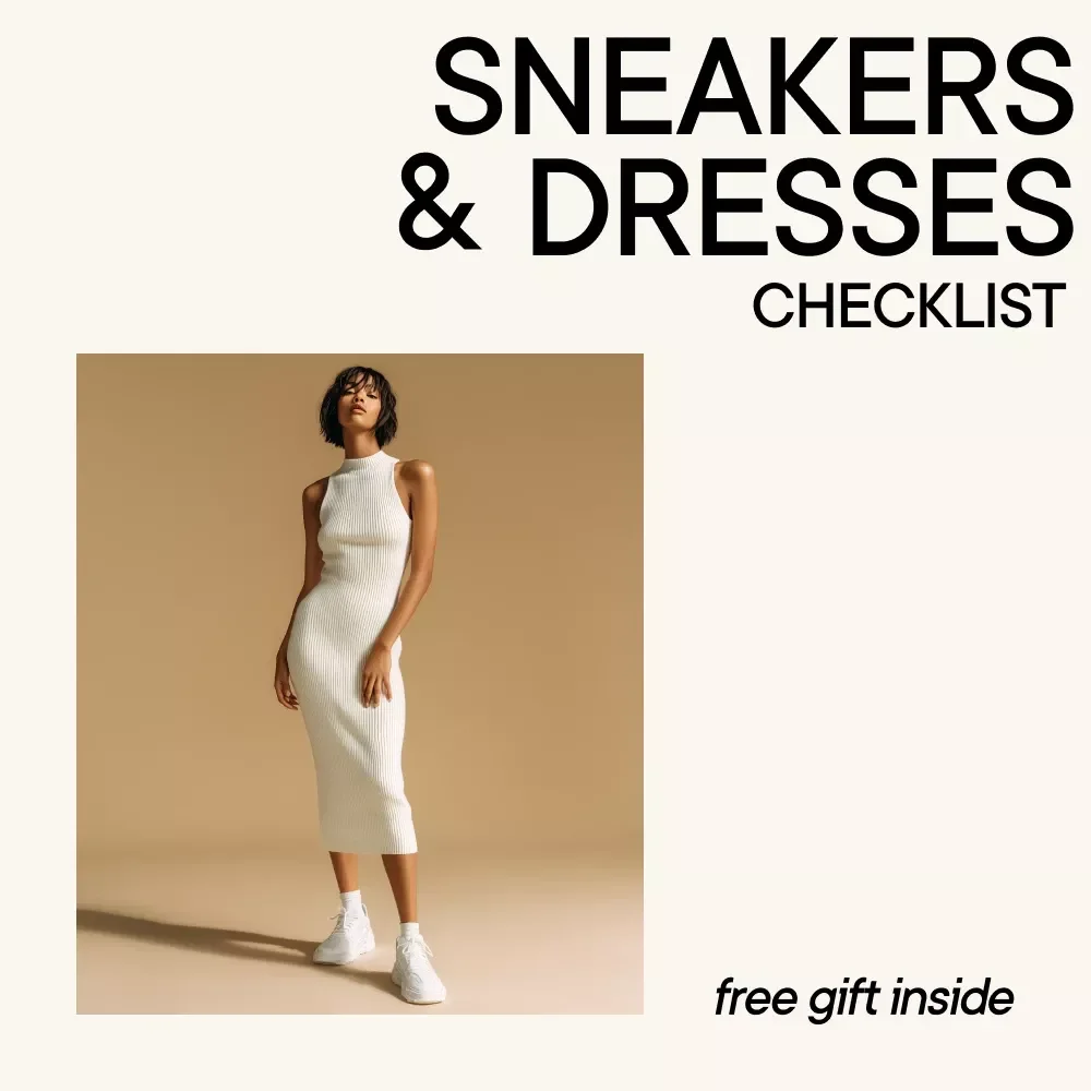 Sneakers & Dresses Checklist | Everyday Outfit Guide, Casual Chic Style Planner, Digital Fashion Checklist for Easy Dress & Sneaker Pairing