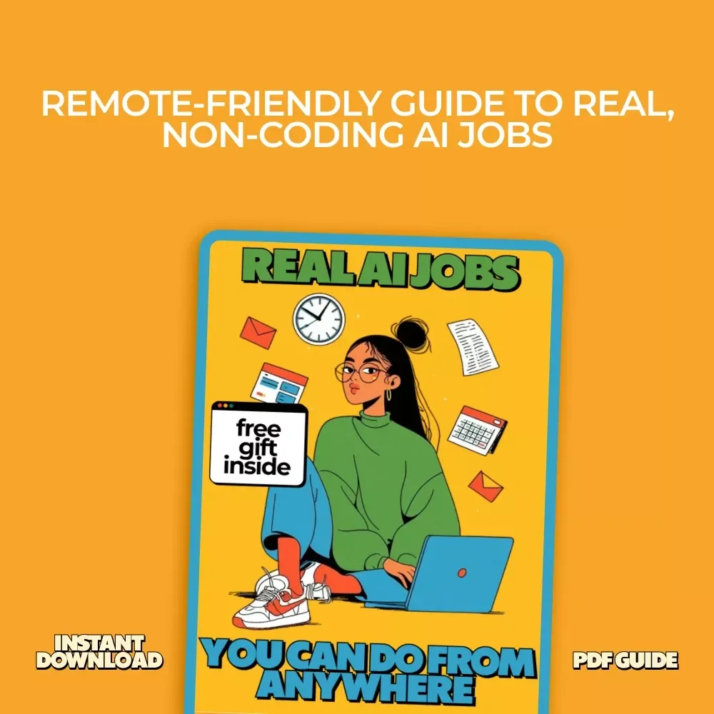 Real AI Jobs You Can Do From Anywhere – Remote Work eBook | Work-From-Home AI Jobs Guide | Digital Download for Beginners & Non-Tech Professionals