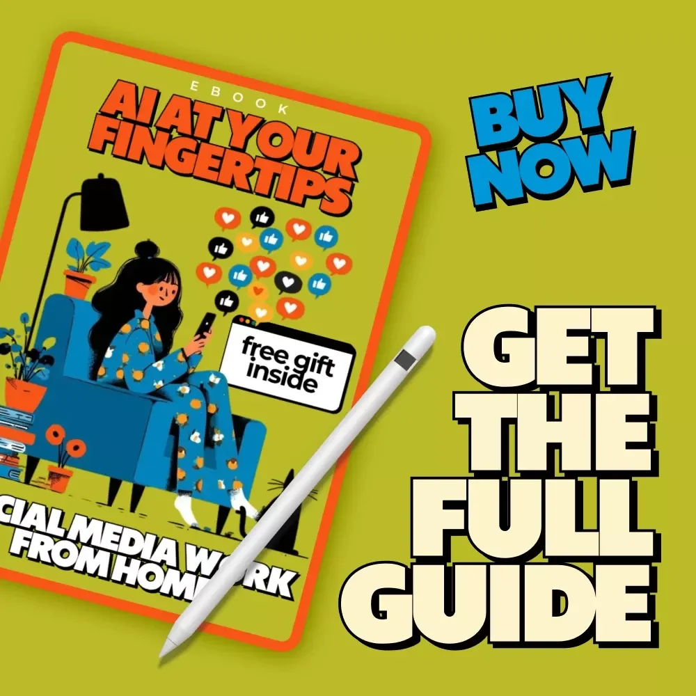 AI at Your Fingertips: Social Media Work from Home – AI Social Media Guide, Work From Home Digital Download, Remote Social Media Marketing eBook