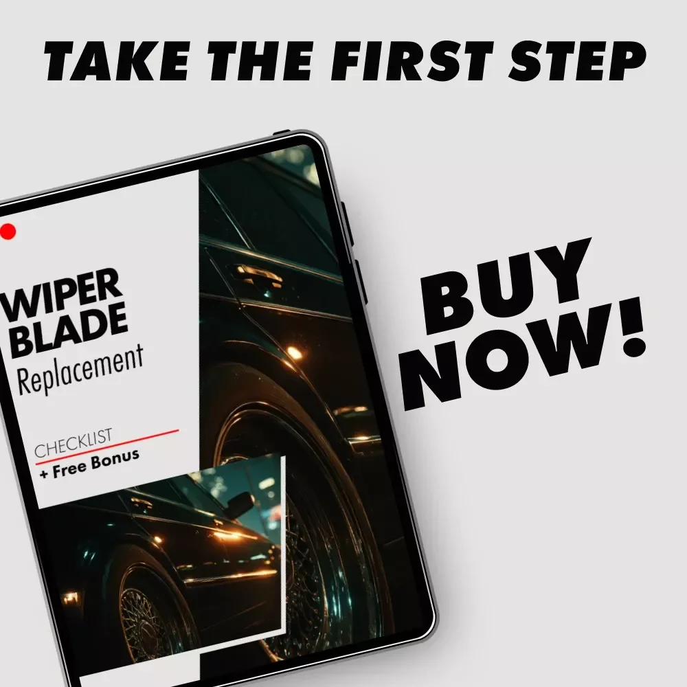 Wiper Blade Replacement Checklist – Easy DIY Car Maintenance Guide, Beginner-Friendly Digital Download for Clear, Streak-Free Windshields