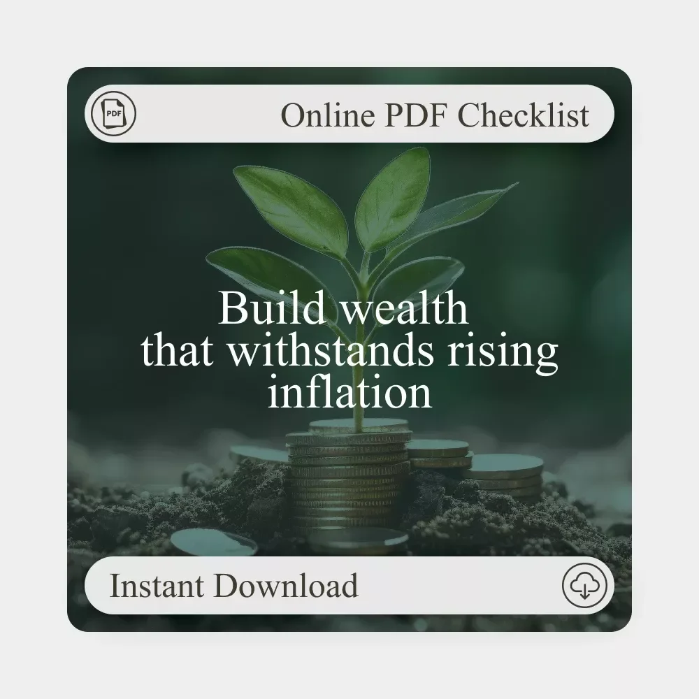 Inflation-Proof Your Wealth Checklist | Simple Guide to Inflation-Resistant Investment Options | Build a Strong Portfolio That Thrives in Any Economy | Digital Download