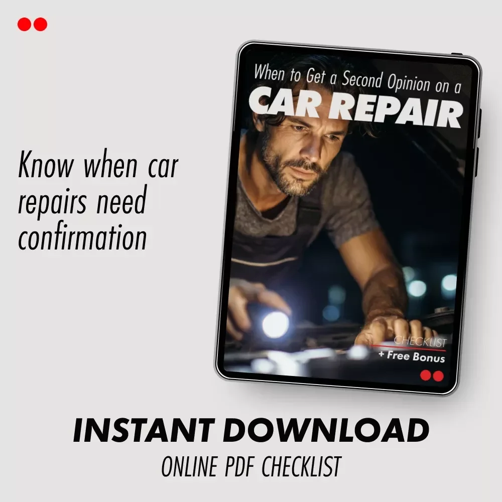 When to Get a Second Opinion on a Car Repair | Printable Car Repair Checklist for Smart Vehicle Owners