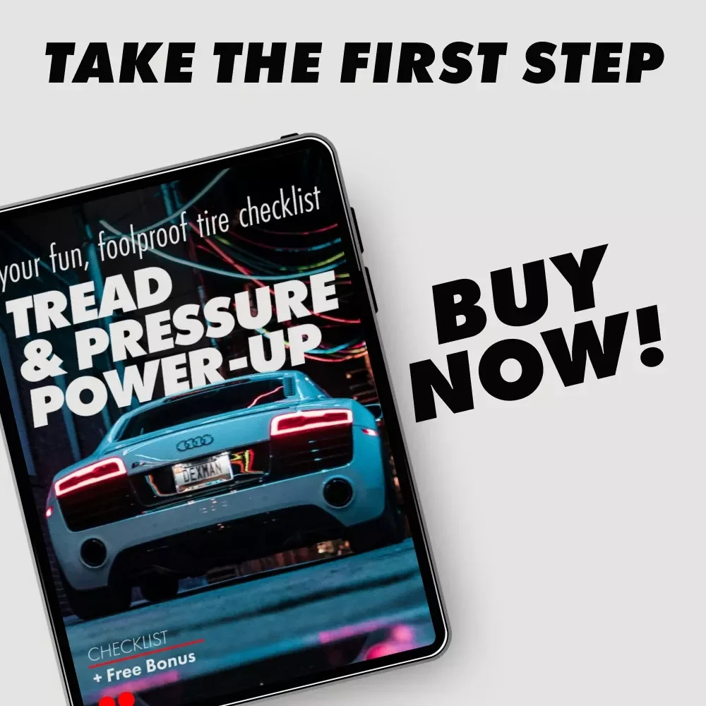 Tread & Pressure Power-Up: Your Fun, Foolproof Tire Checklist | Easy Tire Pressure & Tread Inspection Digital Download for Car Maintenance