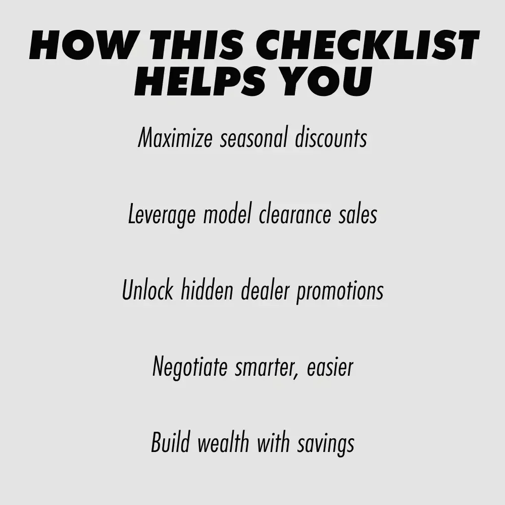 The Ultimate “Best Month to Buy a New Car” Checklist – Your Guide to Securing the Best Deal