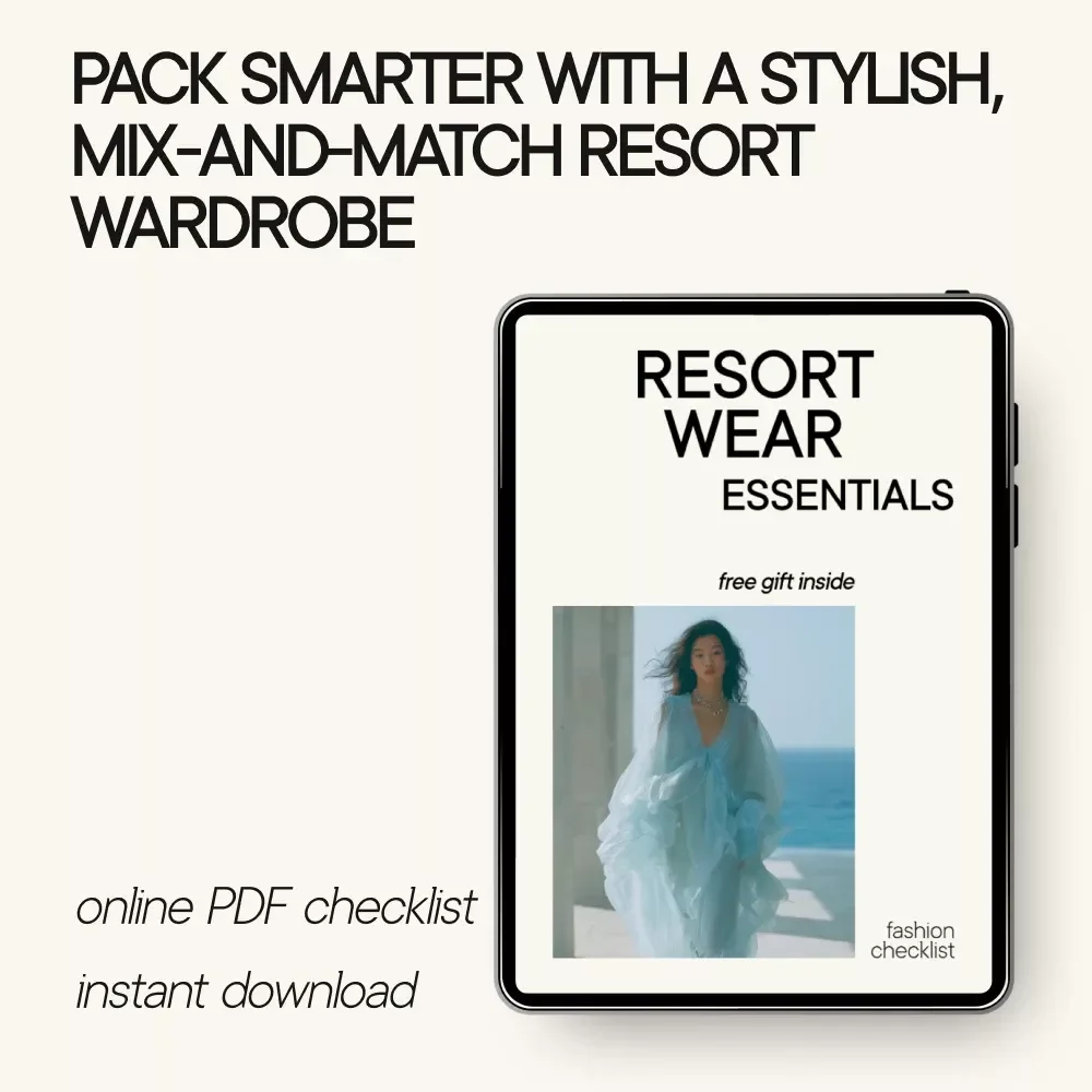 Resort Wear Essentials Checklist – Ultimate Resort Packing Checklist, Capsule Wardrobe Guide, Beach Vacation Outfit Planner, Digital Download