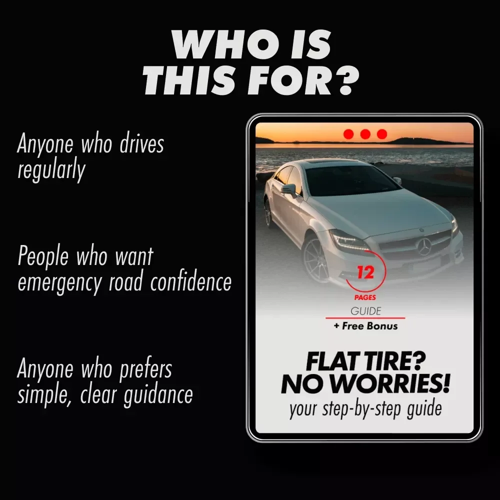 Flat Tire? No Worries! Your Step-by-Step Guide – Easy Change a Tire Digital Guide, Beginner-Friendly Car Emergency eBook, Printable Checklist, Roadside Safety Download