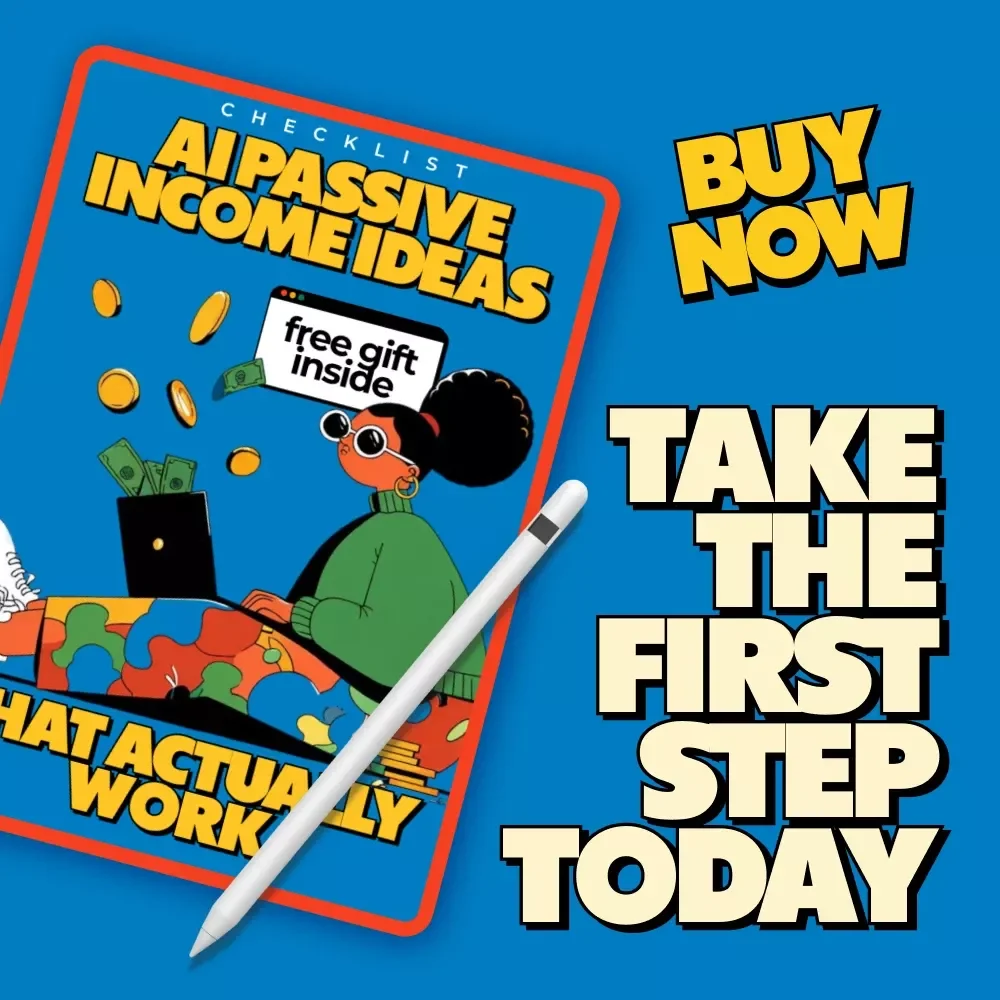 AI Passive Income Ideas That Actually Work | Digital Download Checklist, AI Side Hustle Guide, Online Business eBook, Automation Income Planner