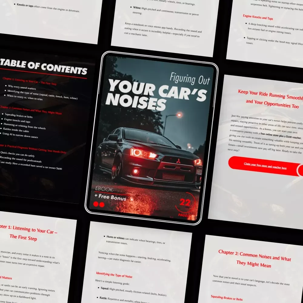 Figuring Out Your Car’s Noises – The Ultimate Guide to Diagnosing & Fixing Your Car’s Sounds – eBook Download