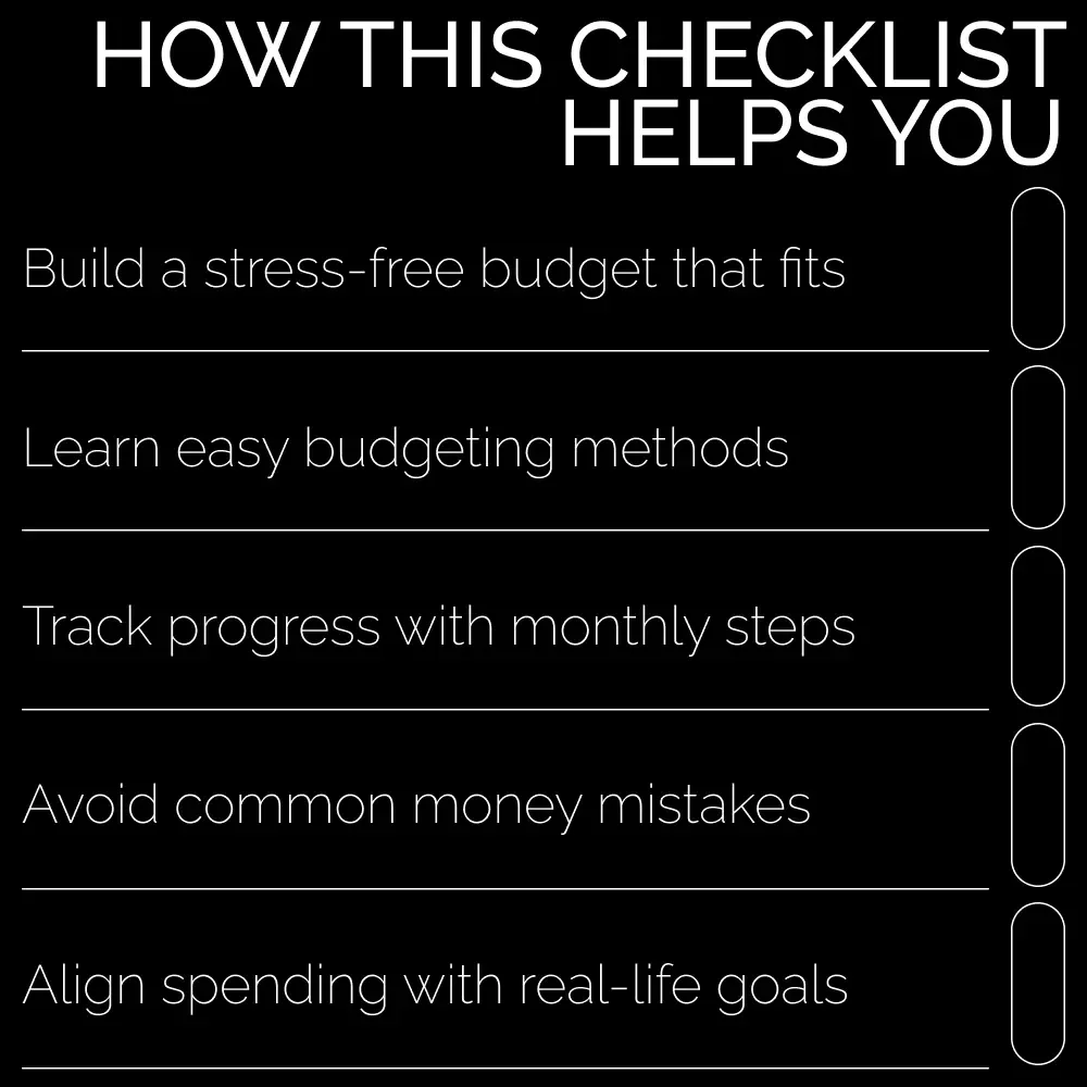 Fun & Easy Income Budgeting Checklist | Budget Planner Printable | Digital Budgeting Guide for Simple Money Management & Personal Finance Organization