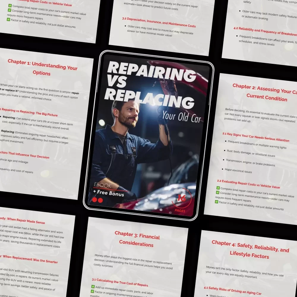 Repairing vs Replacing Your Old Car – A Practical eBook Guide to Decide When to Repair Your Old Car vs Replace It